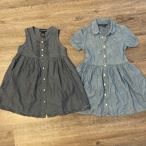Polo Ralph Lauren little girls 4T bundle jean dresses